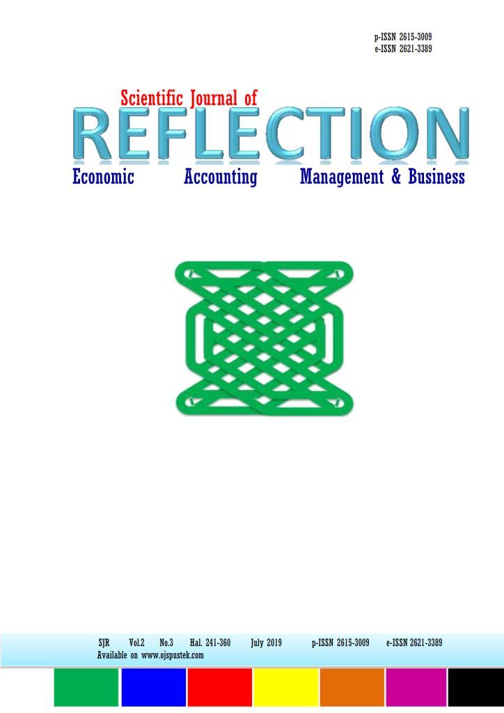 					View Vol. 2 No. 3 (2019): SCIENTIFIC JOURNAL OF REFLECTION: Economic, Accounting, Management, & Business
				